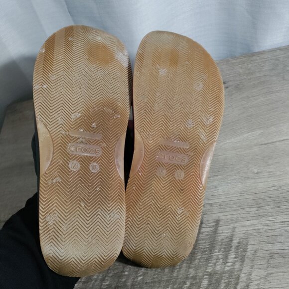 Crocs Men's Blue Retro Flip Flops Size 13 - Picture 6 of 8